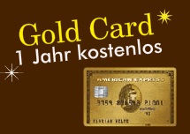 American Express Gold Card jetzt 1 Jahr kostenfrei