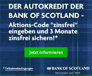 Bank of Scotland Autokredit - 3 Monate zinsfrei