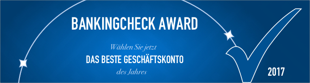 BankingCheck Award 2017 - Geschäftskonto