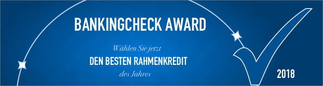 BankingCheck Award 2018 - Rahmenkredit