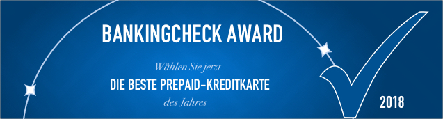 BankingCheck Award 2018 - Prepaid Kreditkarte