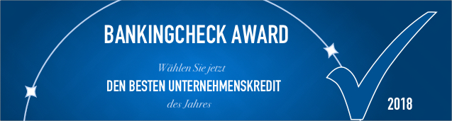 BankingCheck Award 2018 - Unternehmenskredit