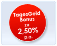 Neu: 2,50% Zinsen aufs Tagesgeld der Hanseatic Bank
