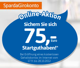 75€ Bonus beim Girokonto der Sparda-Bank München