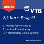 Jubiläumsaktion bei der VTB Direktbank
