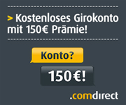 comdirect bank Girokonto mit bis zu 150€ Prämie