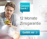 Consorsbank Tagesgeld mit bis zu 1,00% Zinsen p.a. für Neukunden