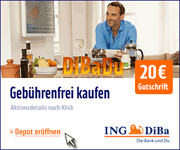 ING-DiBa Direkt-Depot - Aktion: 20 Euro Gutschrift oder 20 Free Trades