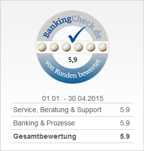Gesamtbewertung - Platz 1 Paymentdienst - cashcloud