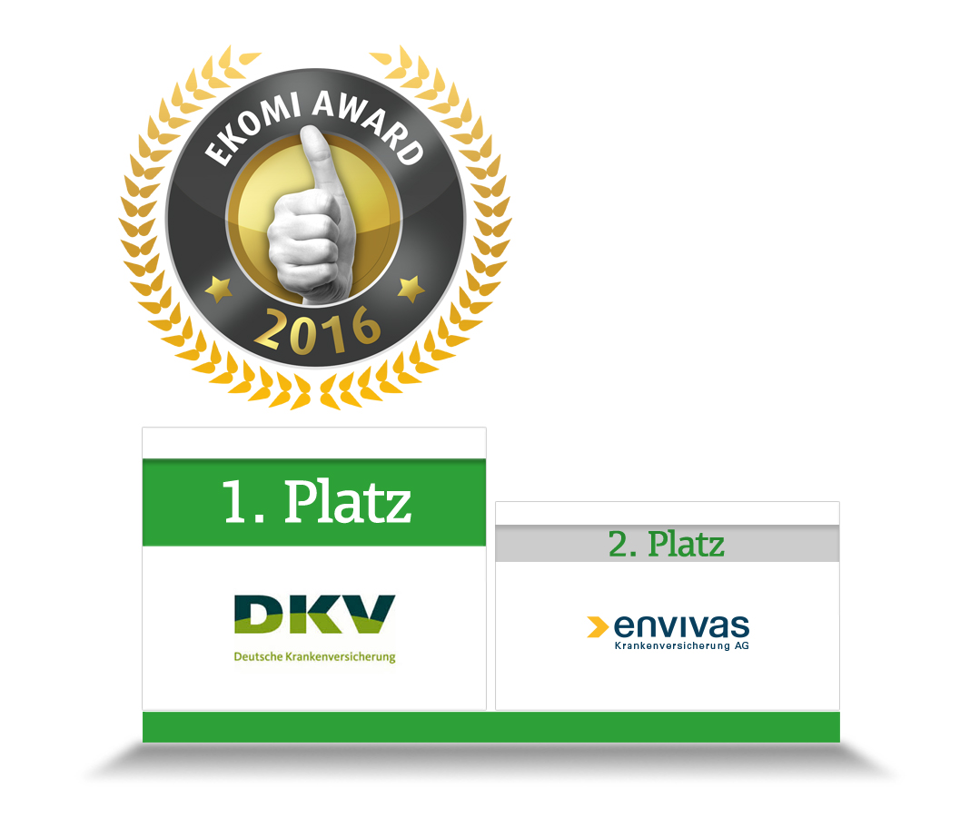 eKomi Award 2016 - Krankenversicherer