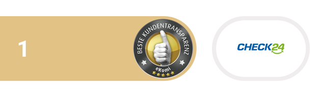 1. Platz bei den eKomi Award in der Kategorie Kundentransparenz