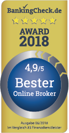 BankingCheck Award 2018 Testsiegel - Online Broker