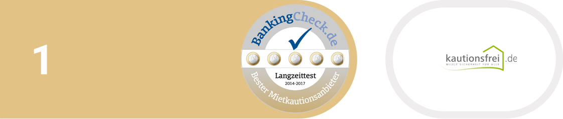 BankingCheck Langzeittest 2017 - Mietkautionsanbieter
