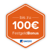 Bis zu 100 Euro Festgeld-Bonus bei Savedo